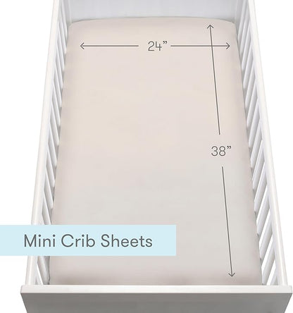 Newton Baby Fitted Mini Crib Sheets | Organic Muslin Cotton, Breathable & Soft - Image 5