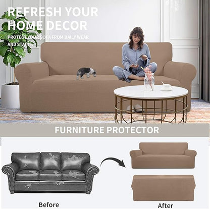 Easy-Going Stretch Oversized Loveseat Slipcover 1-Piece Sofa Cover Furniture - Image 4