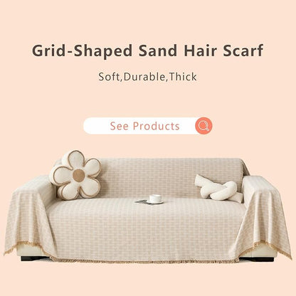 Coffee Couch Cover Blanket Cute Geometrical Jacquard Washable Sofa Cover - Image 2