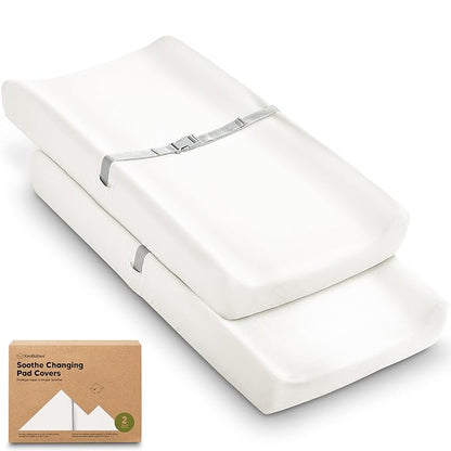 2-Pack Organic Changing Pad Covers by KeaBabies
