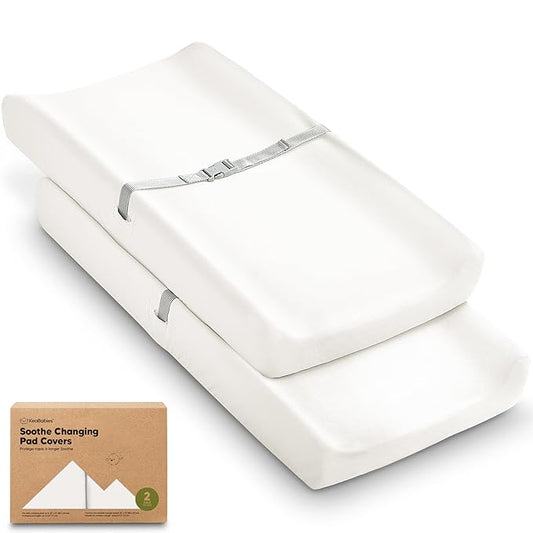 2-Pack Organic Changing Pad Covers by KeaBabies