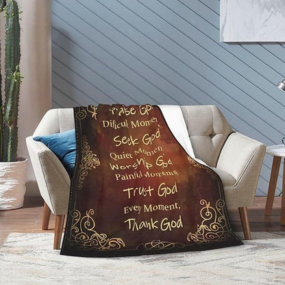 Christian Blanket Religious Prayer Throw Blanket Bible Verse Flannel Stuff - Image 7
