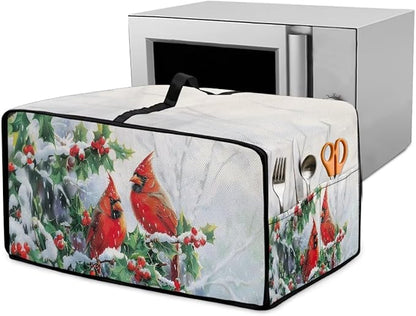 Christmas Microwave Oven Cover Air Fryer Toaster Oven Dust Cover by Garucesta