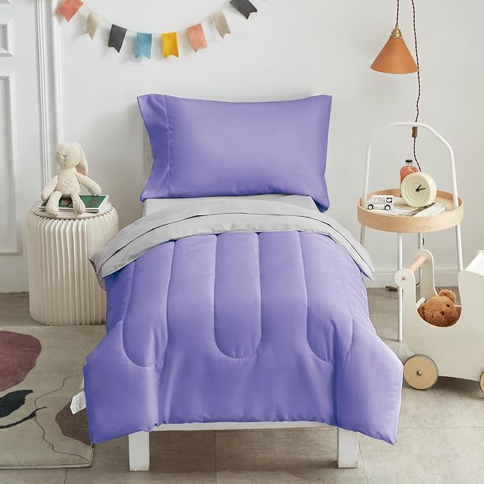 UOZZI BEDDING 4 Pieces Toddler Bedding Set Ultra Soft and Breathable Toddler - Image 2