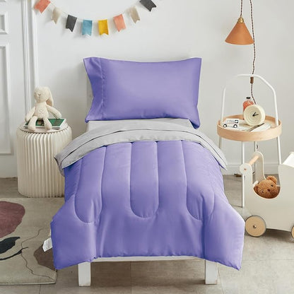 UOZZI BEDDING 4 Pieces Toddler Bedding Set Ultra Soft and Breathable Toddler - Image 2