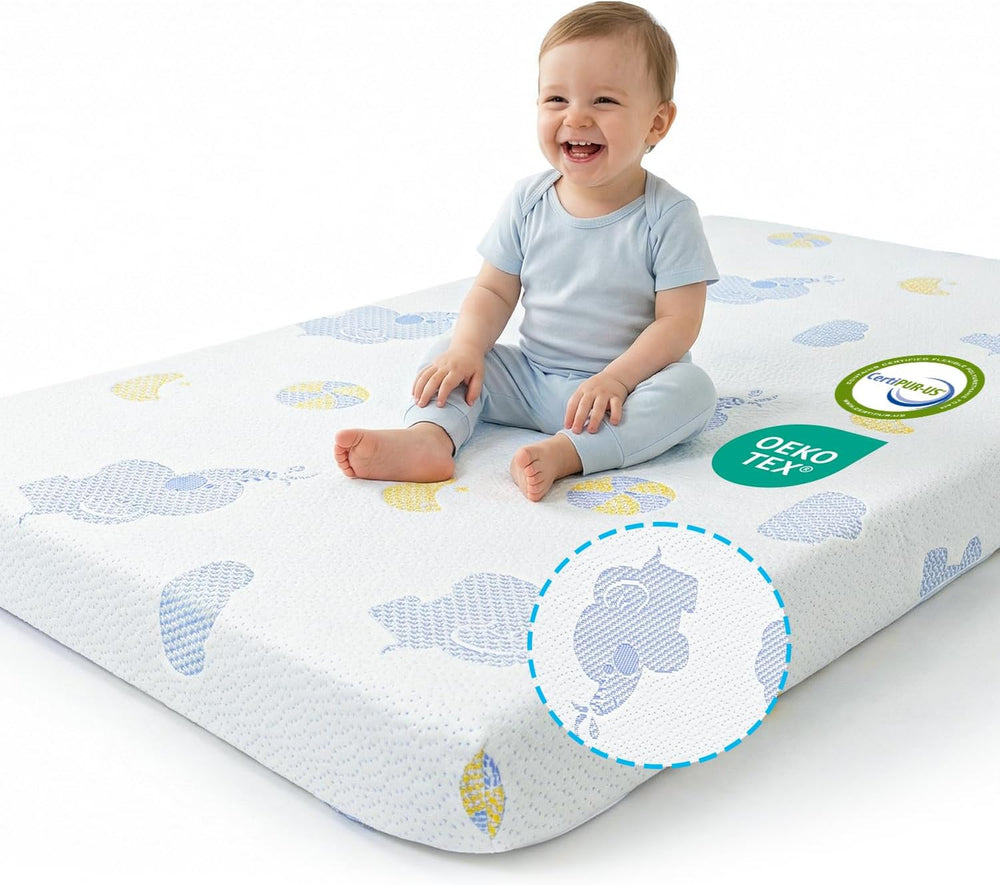 Pack and Play Mattress, 38"x26" Dual Sided Memory Foam