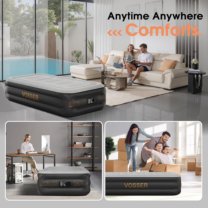 Twin Air Mattress with Built in Pump, XL-Long Blow up Mattress Thicker - Image 8