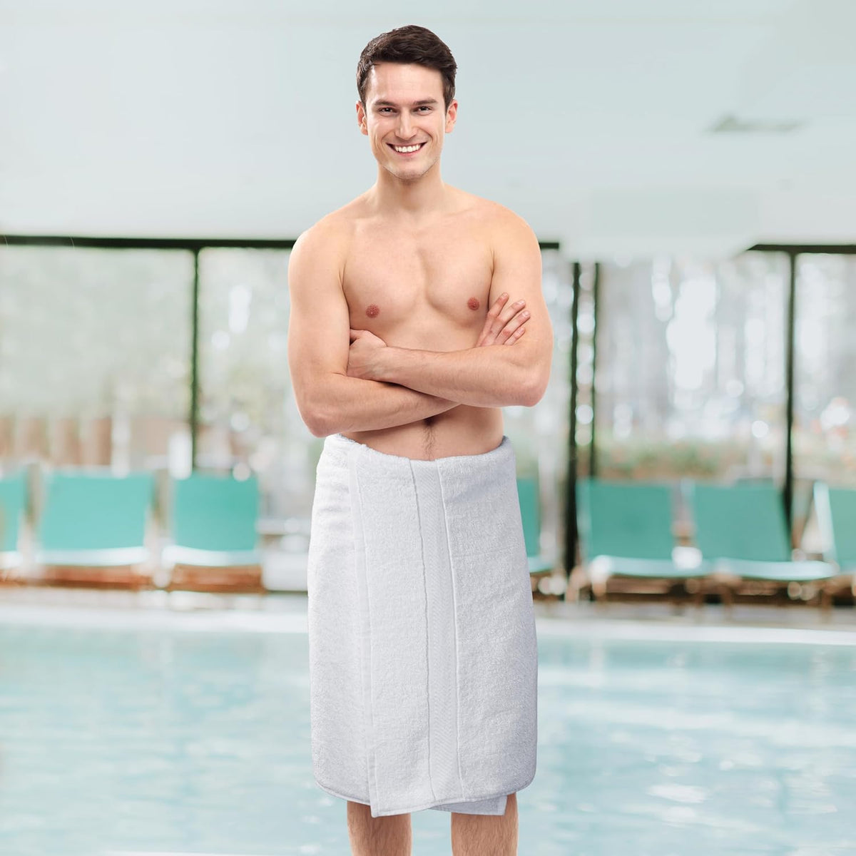 utopia towels 6 pack bath towel set (27, side view
