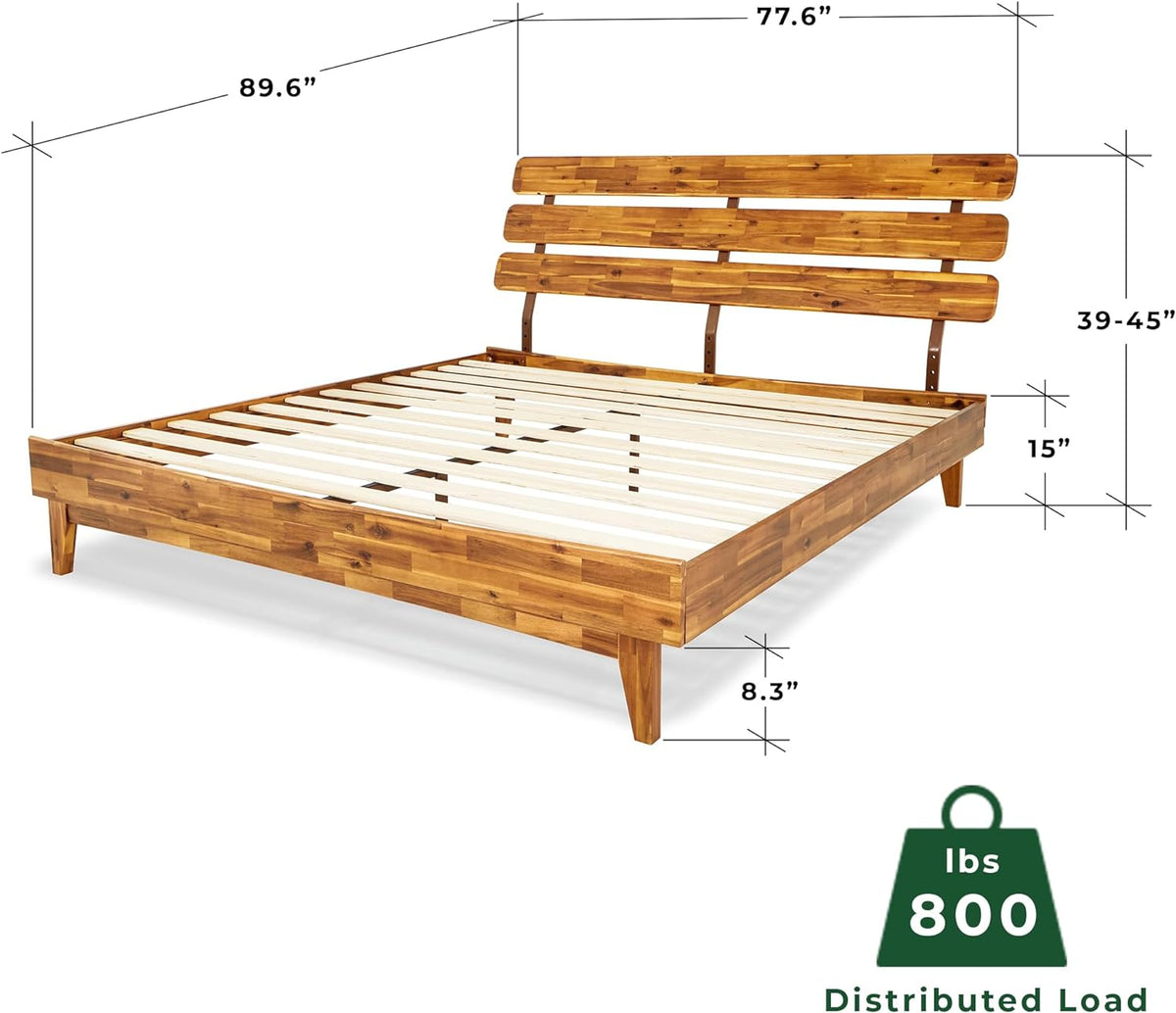 bme caden king size bed frame and adjustable shown in use