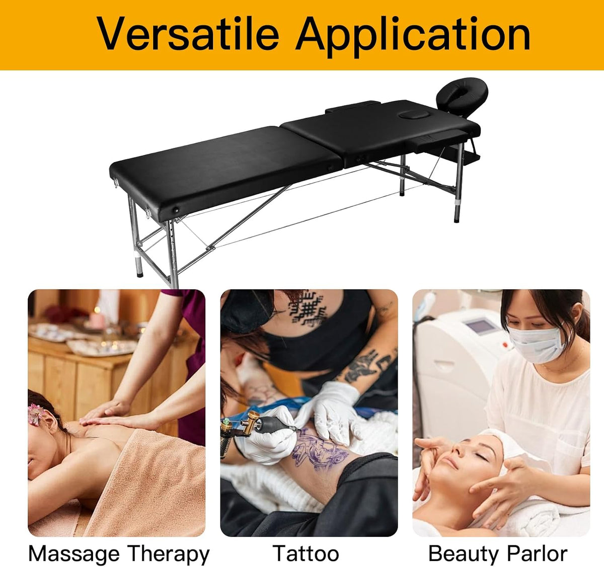 massage tables portable 24" wide adjustable folding massage, package contents