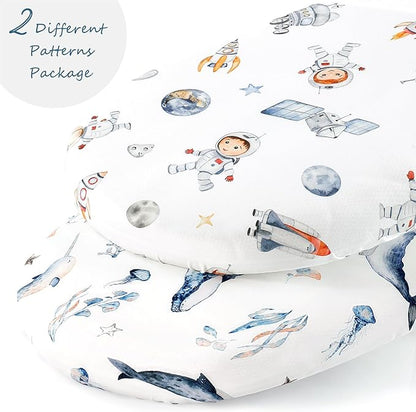 GRSSDER Stretchy Ultra Soft Fitted Bassinet Sheet Set 2 Pack, Universal Fit - Image 2