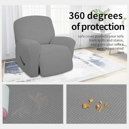 Easy-Going 4 Pieces Oversized Recliner Stretch Sofa Slipcover Sofa Cover - Image 3