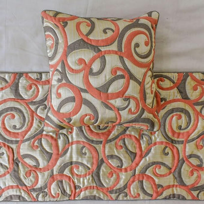 The HomeCentric King/Queen/Twin Orange Designer CA King 86"x18" Bed Runner - Image 3