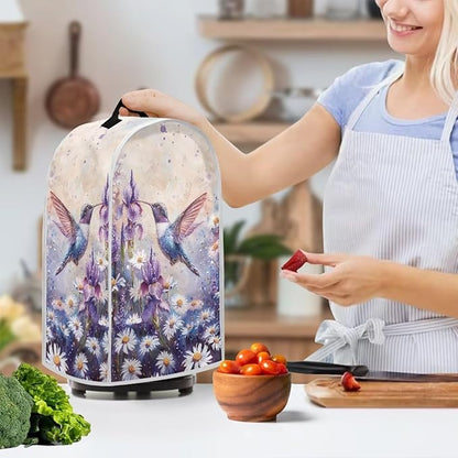 Talayituse Hummingbird Daisy Lavender Print Blender Dust Cover, Fingerprint - Image 3