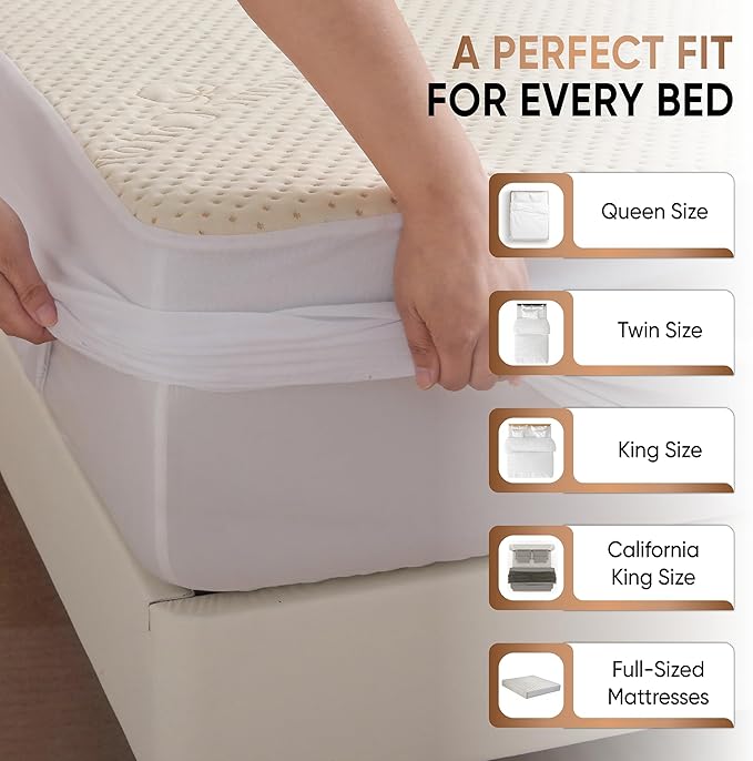 Luxury Waterproof Organic Mattress Protector Twin - Image 5