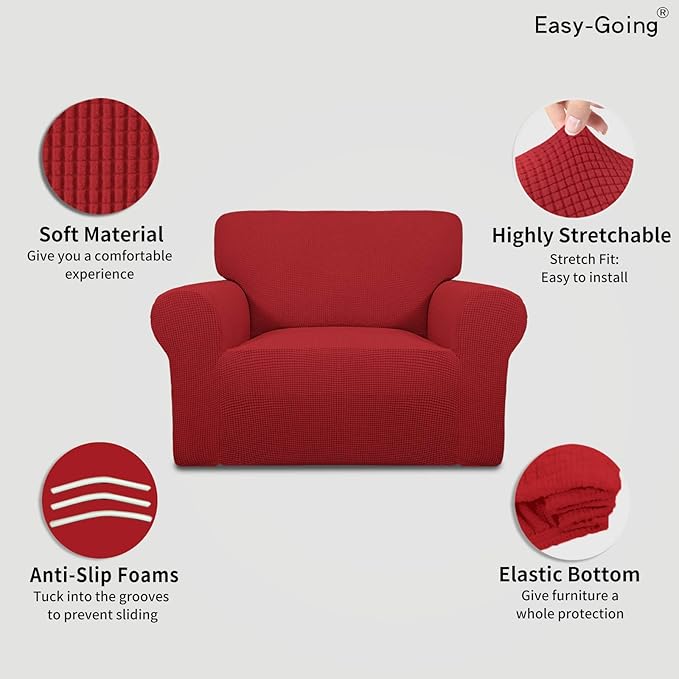 Easy-Going Stretch Oversized Chair Sofa Slipcover 1-Piece Couch Sofa Cover - Image 3