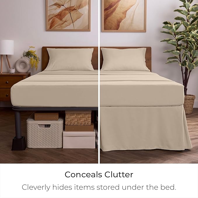 Mellanni Bed Skirt Full Size - Image 3