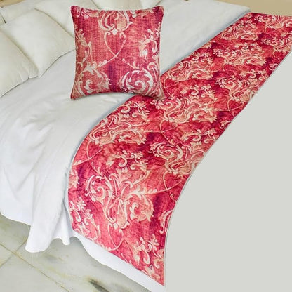 The HomeCentric King/Queen/Twin Pink Decorative CA King 86"x18" Bed Runner by TheHomeCentric