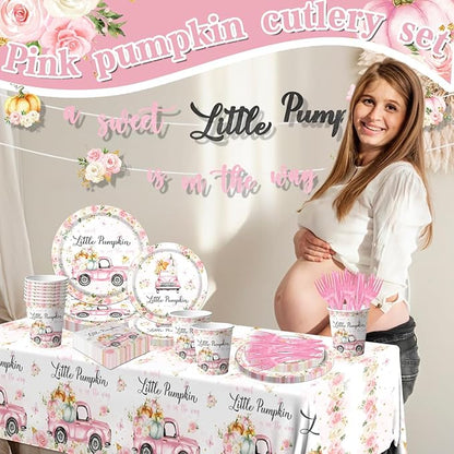 Little Pumpkin Baby Shower Party Decorations Tableware, Napkins - Image 6