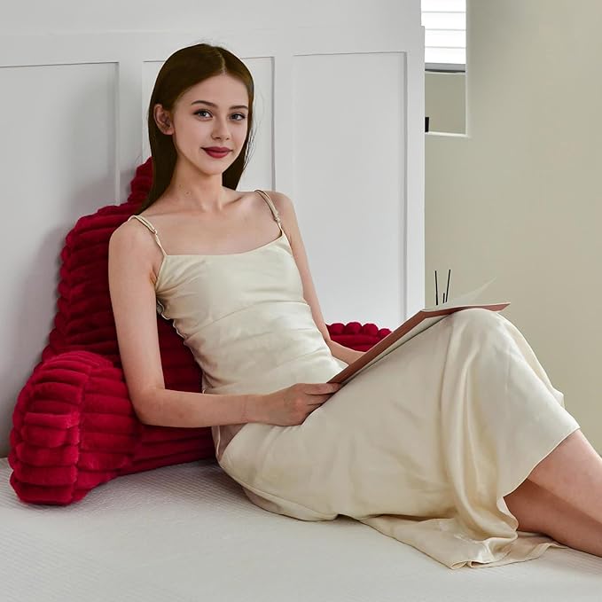 Yaoshuho Large Reading Pillow for Adults, Back Support Pillow for Sitting Up in - Image 3