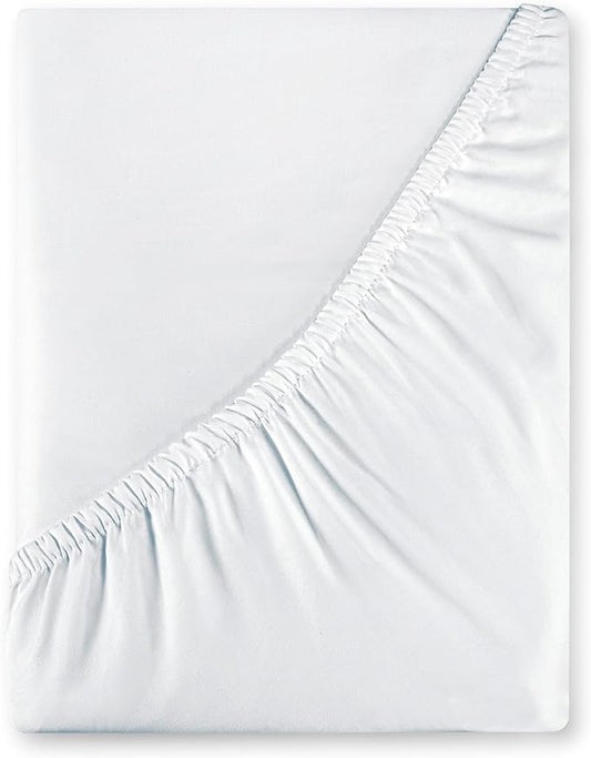 Royale Linen 400 Thread Count 100% American Grown Cotton Fitted Sheet Twin Size by ROYALELINENS