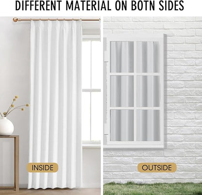 IVAPUPU Pinch Pleated Linen Blend Blackout Curtains - Image 8