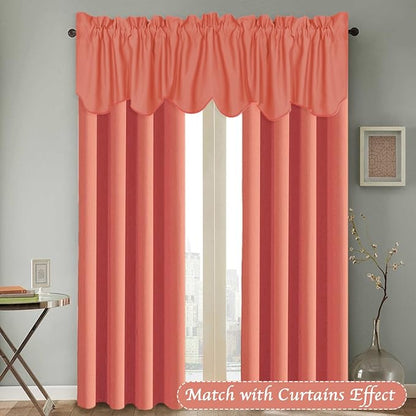 H.VERSAILTEX 4 Panels Christmas Blackout Curtain Valances - Image 2