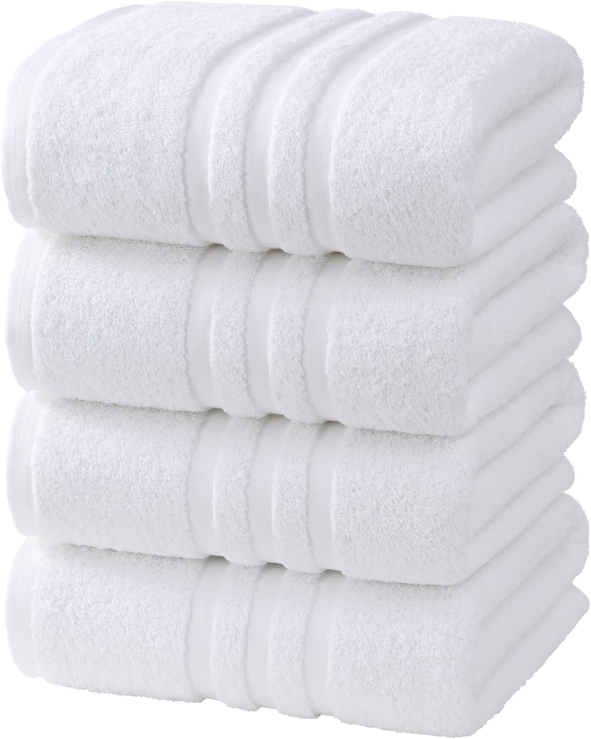 velqora large 100% cotton bath towels 4 pack, main product view