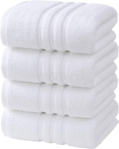 velqora large 100% cotton bath towels 4 pack, main product view
