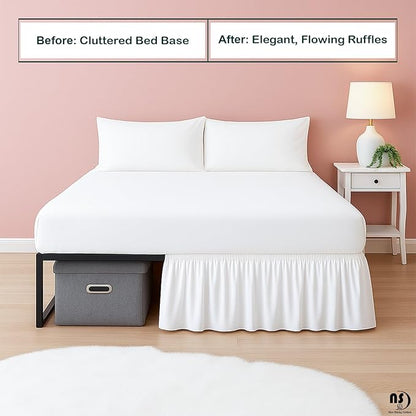 Ruffled Bed Skirt with Split Corners - Image 7