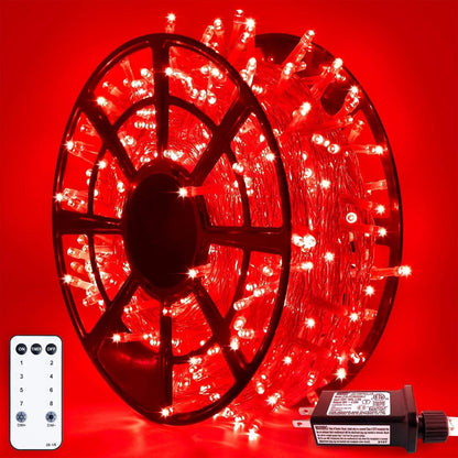 JMEXSUSS 163 FT 500 LED Red Halloween String Lights Indoor Outdoor