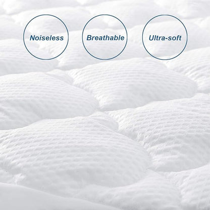 California King Air Mattress Cover, Thick Quilted Mattress Topper, Soft - Image 2