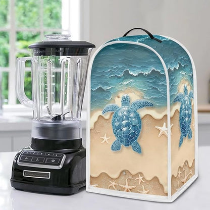 Talayituse Beach Turtle Starfish Print Blender Dust Cover, Fingerprint - Image 5