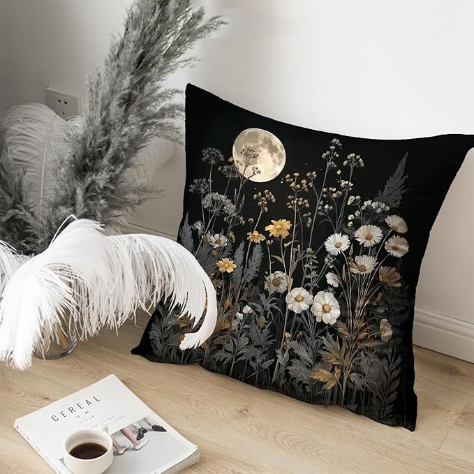Bohemian Pillow Covers | Vintage Floral & Carpet Design | Double Sided Blue - Image 4
