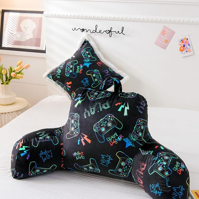 NTBED Video Game Controller Printed Reading Pillow Bed Wedge Backrest - Image 2