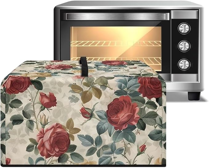 Microwave Oven Dust Cover, Rose Design Washable Protective Dust Cover - Image 2