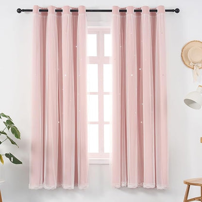 Light Pink Blackout Curtains for Girls Bedroom - Image 6
