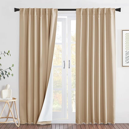 NICETOWN Thermal Insulated 100% Blackout Curtains, Dust Isolate Noise Reducing - Image 2