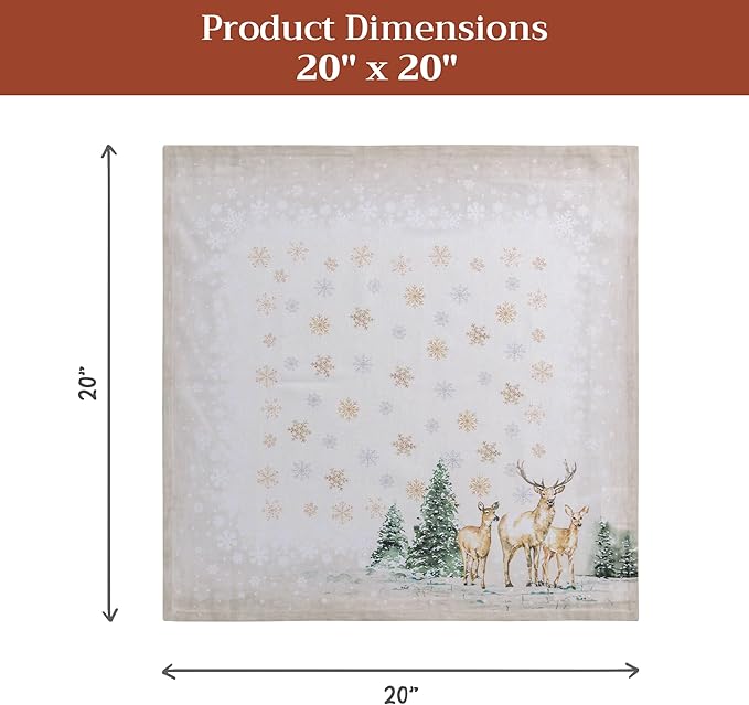 Maison d' Hermine Cloth Napkins Set of 4 100% Cotton - Image 7