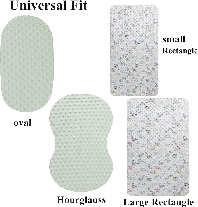 Dot Bassinet Sheet Set 2 Pack Stretch Fitted Cradle Sheets, Ultra Soft - Image 7