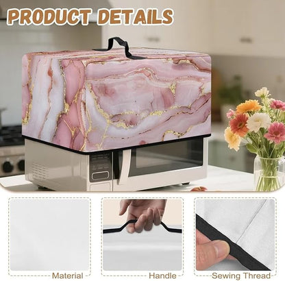 Microwave Oven Cover, Marble Dust Oil Proof Polyester Waterproof Fabric Cloth - Image 7