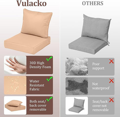 Waterproof Outdoor Chair Cushion Set of 4, Outdoor Cushions - Image 3