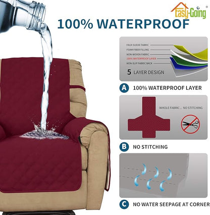 Easy-Going Sofa Slipcover Waterproof Oversized Recliner Chair Cover Non-Slip - Image 3