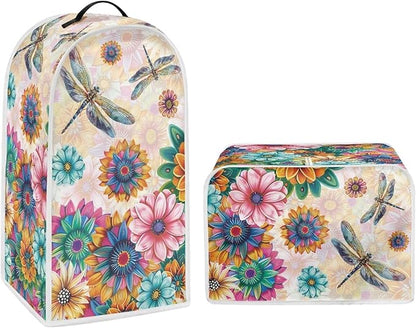 Boho Mandala Floral Blender Cover Washable Kitchen Toaster Cover Dragonfly by Pointodoor