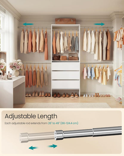 songmics closet system, customizable walk-in closet organizer system, close-up detail