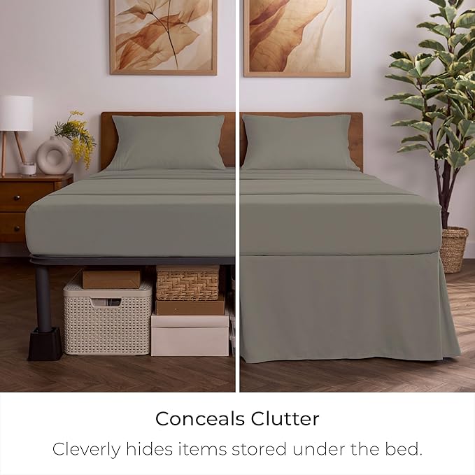 Mellanni Bed Skirt Twin Size - Image 3