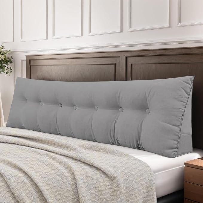 Headboard Pillow King, Large Triangular Wedge Headboard Pillow by DANGHOOGYFurnitureCushions