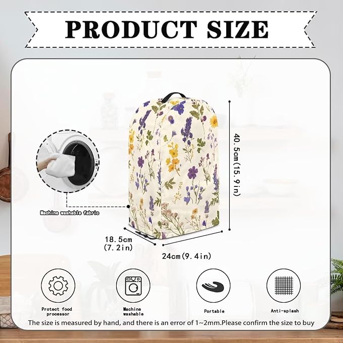 Wildflower Blender Cover for Kitchen Small Appliance Dustproof Cover Washable - Image 5