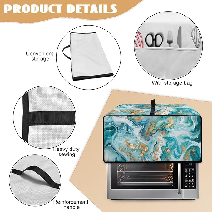 Convection Toaster Oven Dust Cover Washable Fabric Electric Appliance Protector - Image 5