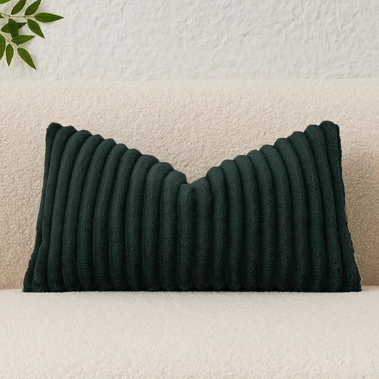 Kevin Textile Christmas Soft Plush 12x24 Inch Lumbar Pillow Cover 1 Pack by KevinTextile